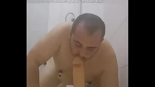 Dutch fag sucking dildo as ordered by te&period;me&sol;masterwal